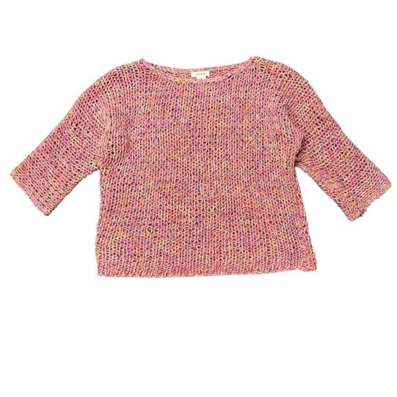 Sundance Pastel Chunky Crochet Knit Silk Blend Top Size Small - Picture 2 of 8